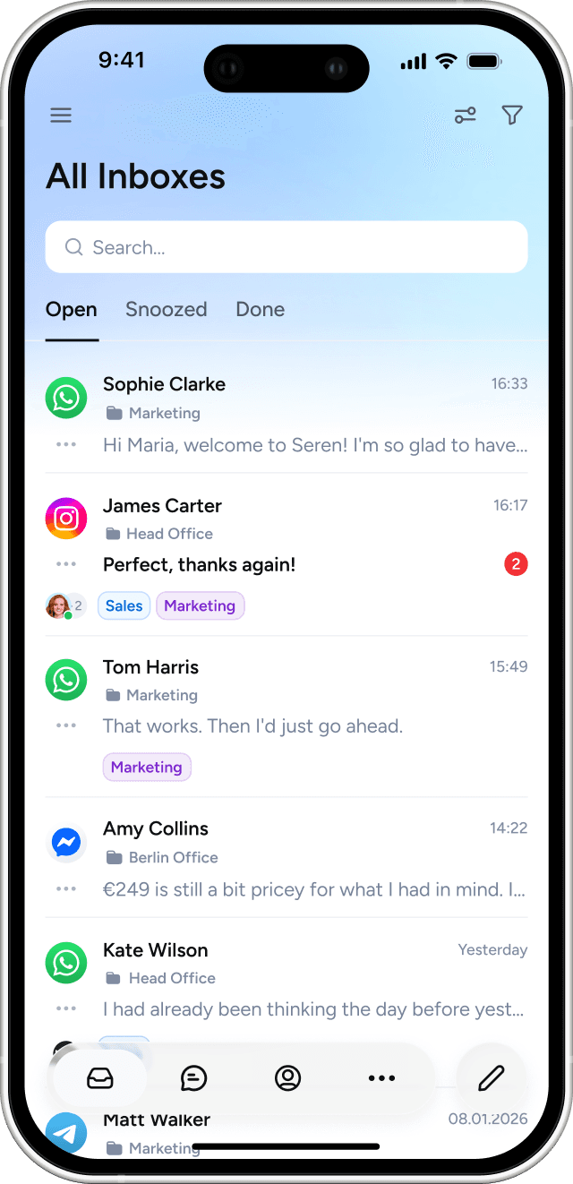 Superchat app mockup