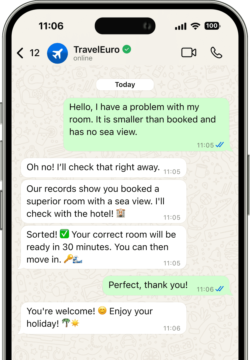 Automated support during the trip