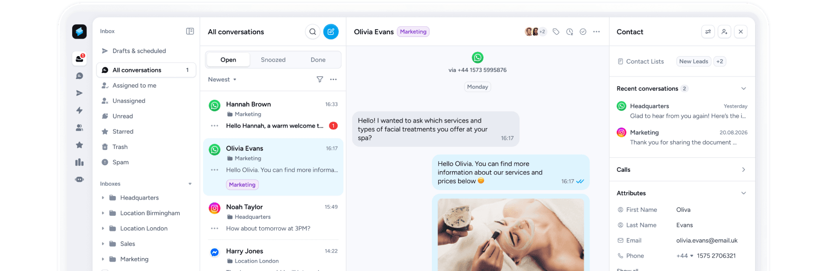 A centralised inbox for all channels