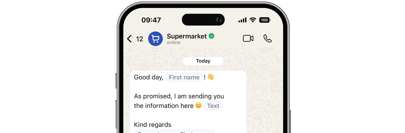 Supporto rapido con modelli WhatsApp