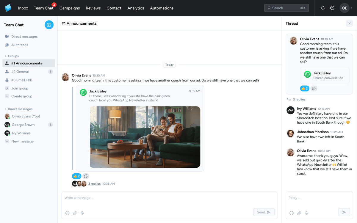 Team Communication Chat Examples Team Chat for Businesses | Superchat