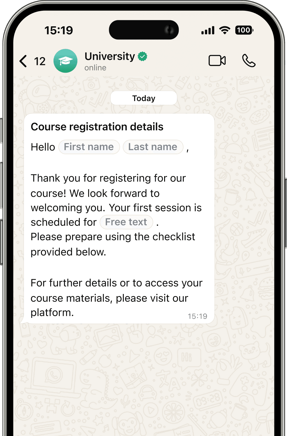 Faster support with WhatsApp templates
